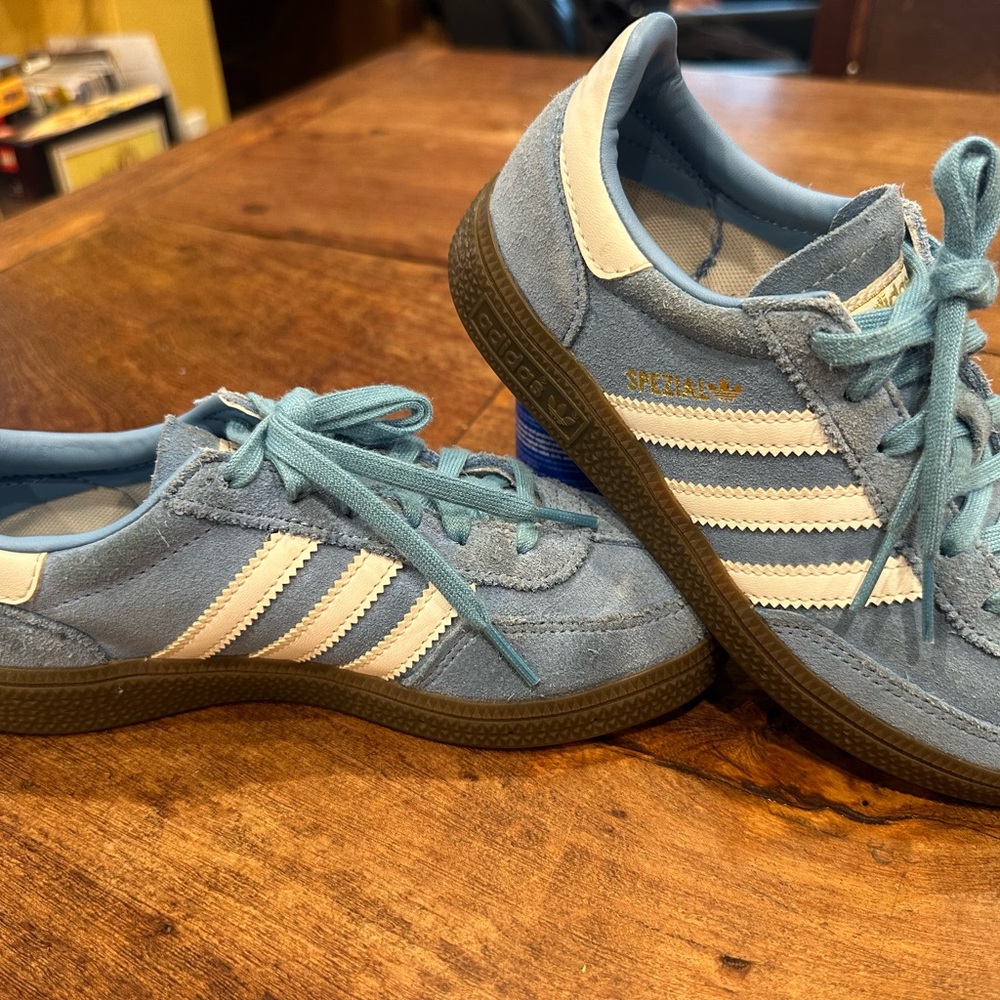 adidas Kids Light Blue Lace Up Trainer